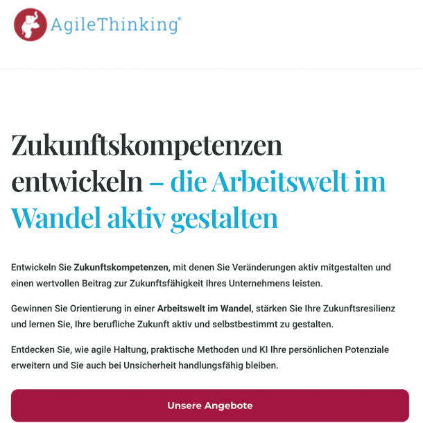 AgileThinking® Academy – ZUKUNFTSKOMPETENZEN · ARBEITSWELT IM WANDEL